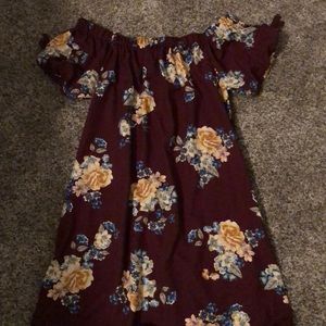 Off the shoulder mini dress!